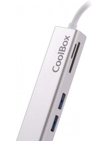 CoolBox miniDock USB-C Lite Com fios USB 3.2 Gen 1 (3.1 Gen 1) Type-C Branco