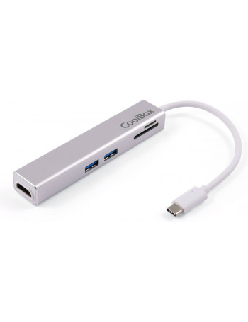 CoolBox miniDock USB-C Lite Com fios USB 3.2 Gen 1 (3.1 Gen 1) Type-C Branco