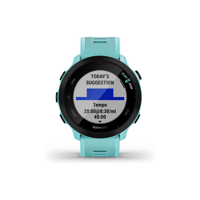 Garmin Forerunner 55 relógio desportivo Bluetooth 208 x 208 pixels Cor aqua, Preto