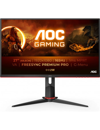 AOC 27G2SAE BK monitor de ecrã 68,6 cm (27") 1920 x 1080 pixels Full HD LED Preto, Vermelho