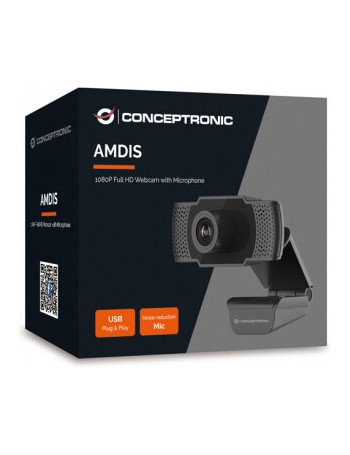 Conceptronic AMDIS01B webcam 2 MP 1920 x 1080 pixels USB 2.0 Preto