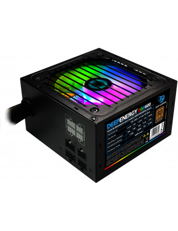 CoolBox DeepEnergy RGB600 fonte de alimentação 600 W 20+4 pin ATX ATX Preto