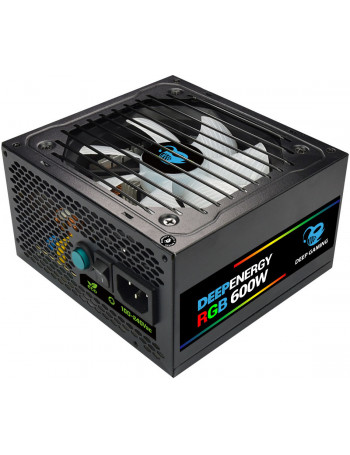 CoolBox DeepEnergy RGB600 fonte de alimentação 600 W 20+4 pin ATX ATX Preto