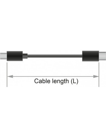 DeLOCK 85660 cabo DisplayPort 2 m Preto