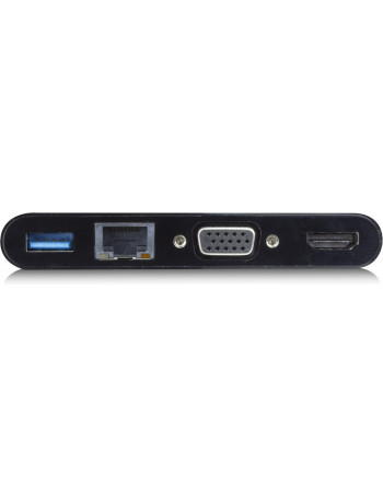 Ewent EW9827 hub de interface USB 3.2 Gen 1 (3.1 Gen 1) Type-C 5000 Mbit s Preto