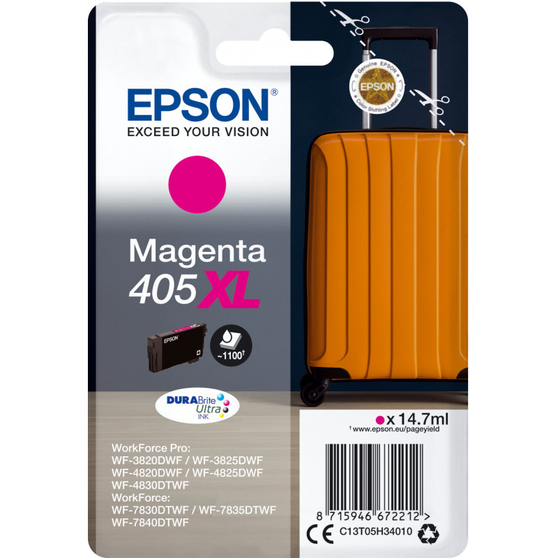 Epson 405XL DURABrite Ultra Ink tinteiro 1 unidade(s) Original Rendimento alto (XL) Magenta