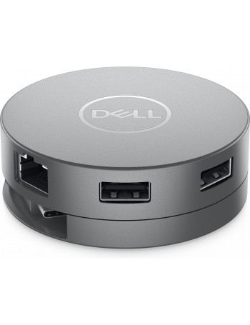 DELL DA310 Com fios USB 3.2 Gen 2 (3.1 Gen 2) Type-C Prateado