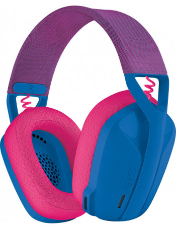 Logitech G G435 Auscultadores Sem fios Fita de cabeça Jogos Bluetooth Azul, Rosa