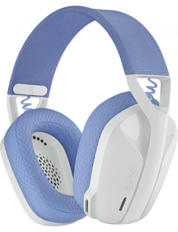 Logitech G G435 Auscultadores Sem fios Fita de cabeça Jogos Bluetooth Azul, Branco