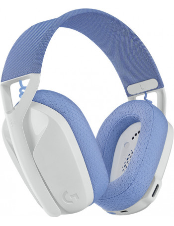 Logitech G G435 Auscultadores Sem fios Fita de cabeça Jogos Bluetooth Azul, Branco