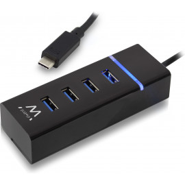 Ewent EW1137 hub de interface USB 3.2 Gen 1 (3.1 Gen 1) Type-C 5000 Mbit s Preto