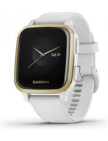 Garmin Venu SQ 3,3 cm (1.3") 40 mm LCD Dourado, Branco GPS