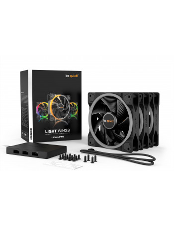 be quiet! Light Wings | 120mm PWM Triple Pack Caixa de computador Ventoinha 12 cm Preto 3 unidade(s)