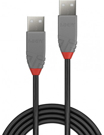 Lindy 36691 cabo USB 0,5 m USB 2.0 USB A Preto, Cinzento