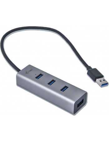 i-tec Metal U3HUBMETAL403 hub de interface USB 3.2 Gen 1 (3.1 Gen 1) Type-A 5000 Mbit s Cinzento