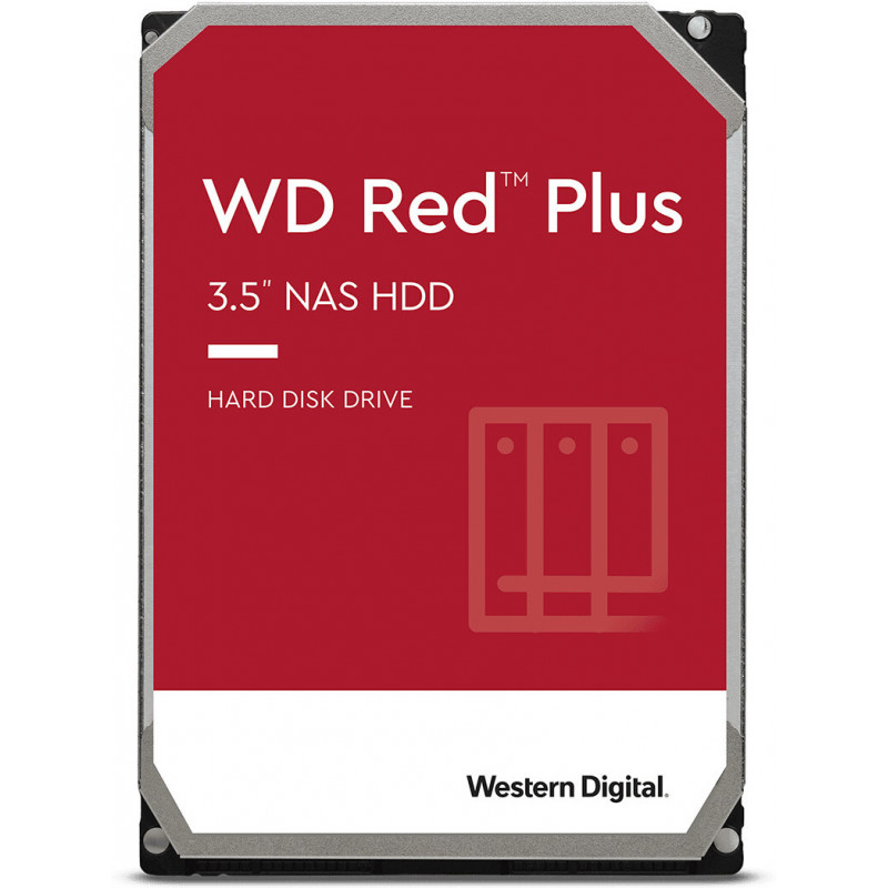 WD Red Plus 4TB (4000GB) SATA III - Hard Disk Interno Per NAS 3.5'' Con NASware 3.0, 24/7