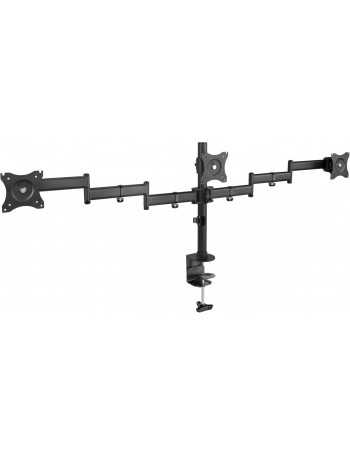 TooQ DB1327TN-B montagem e suporte para monitores 68,6 cm (27") Clamp Preto