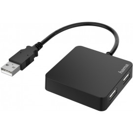 Hama 00200121 hub de interface USB 2.0 480 Mbit s Preto