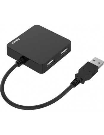 Hama 00200121 hub de interface USB 2.0 480 Mbit s Preto