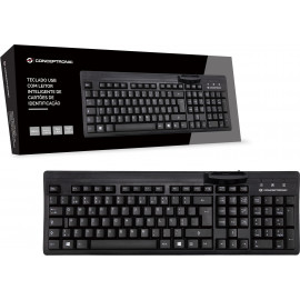 Conceptronic CKBESMARTIDPT teclado USB QWERTY Português Preto