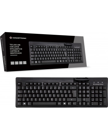 Conceptronic CKBESMARTIDPT teclado USB QWERTY Português Preto