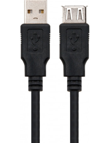 Nanocable 10.01.0202-BK cabo USB 1 m USB 2.0 USB A Preto