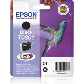 Epson Hummingbird Tinteiro Preto T0801 Tinta Claria Photographic (c alarme RF+AM)