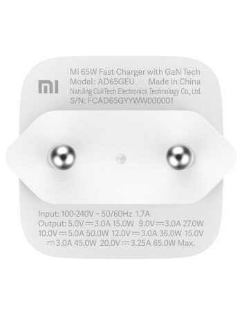 Xiaomi Mi 65W Fast Charger with GaN Tech Branco Interior