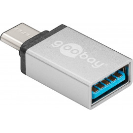 Goobay 56620 adaptador para cabos USB C USB A Prateado