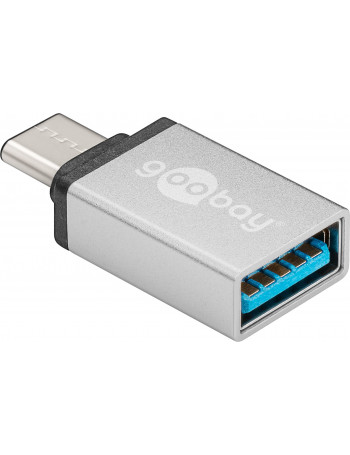 Goobay 56620 adaptador para cabos USB C USB A Prateado