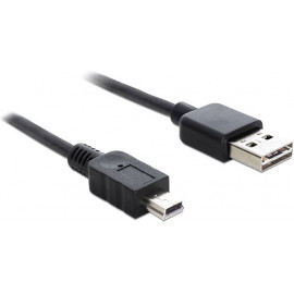 DeLOCK 3m USB 2.0 A - mini USB m m cabo USB USB A Mini-USB A Preto