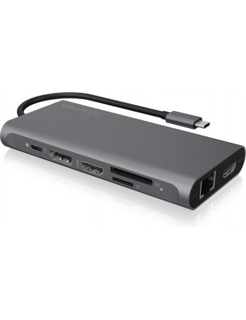 ICY BOX IB-DK4050-CPD USB 3.2 Gen 1 (3.1 Gen 1) Type-C 5000 Mbit s Antracite