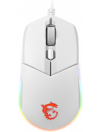 MSI CLUTCH GM11 WHITE rato Ambidestro USB Type-A Ótico 5000 DPI