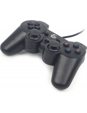 Gembird JPD-UDV-01 controlador de jogo Preto USB 2.0 Gamepad Analógico   Digital PC