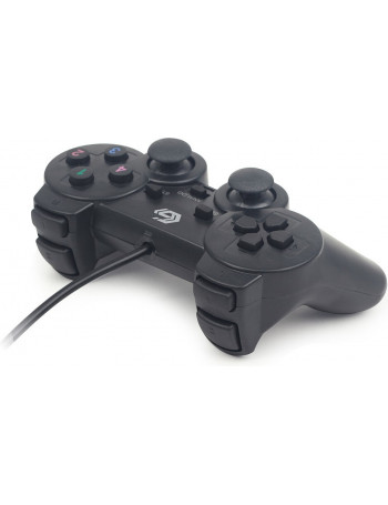 Gembird JPD-UDV-01 controlador de jogo Preto USB 2.0 Gamepad Analógico   Digital PC