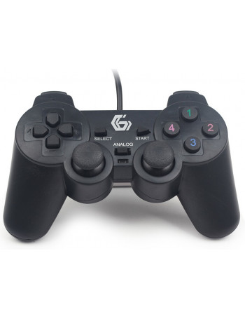 Gembird JPD-UDV-01 controlador de jogo Preto USB 2.0 Gamepad Analógico   Digital PC