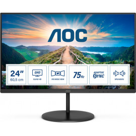 AOC V4 Q24V4EA LED display 60,5 cm (23.8") 2560 x 1440 pixels 2K Ultra HD Preto