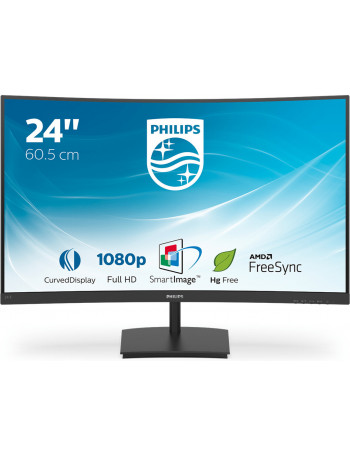 Philips E Line 241E1SC 00 LED display 59,9 cm (23.6") 1920 x 1080 pixels Full HD Preto