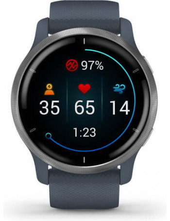 Garmin Venu 2 3,3 cm (1.3") 45 mm AMOLED Prateado GPS