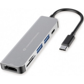 Conceptronic DONN02G hub de interface USB 3.2 Gen 1 (3.1 Gen 1) Type-C 5000 Mbit s Alumínio