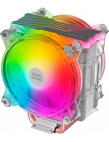 Mars Gaming MCPU66 Sistema de Arrefecimento de Computador Processador Arrefecimento a ar 12 cm Prateado, Transparente