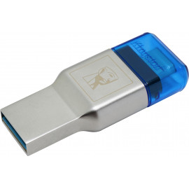 Kingston Technology MobileLite Duo 3C leitor de cartões USB 3.2 Gen 1 (3.1 Gen 1) Type-A Type-C Azul, Prateado