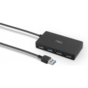 NOX Lite Hub One USB 3.2 Gen 1 (3.1 Gen 1) Type-A 10 Mbit s Preto