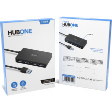 NOX Lite Hub One USB 3.2 Gen 1 (3.1 Gen 1) Type-A 10 Mbit s Preto