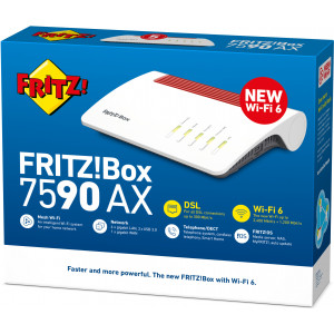 FRITZ!Box 7590 AX router sem fios Gigabit Ethernet Dual-band (2,4 GHz   5 GHz) Branco