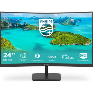 Philips E Line 241E1SCA 00 monitor de ecrã 59,9 cm (23.6") 1920 x 1080 pixels Full HD LCD Preto