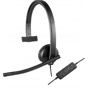 Logitech USB Headset H570e Mono Auscultadores Com fios Fita de cabeça Escritório Call center Preto