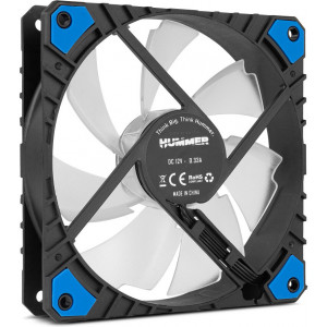 NOX H-FAN PRO LED BLUE Caixa de computador Ventoinha 12 cm Preto 1 unidade(s)