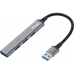 Equip 128960 hub de interface USB 3.2 Gen 1 (3.1 Gen 1) Type-A 5000 Mbit s Preto, Cinzento