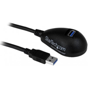 StarTech.com Cabo de extensão USB SuperSpeed 3.0 de computador de secretária preto de 1,5 m - A para A M F